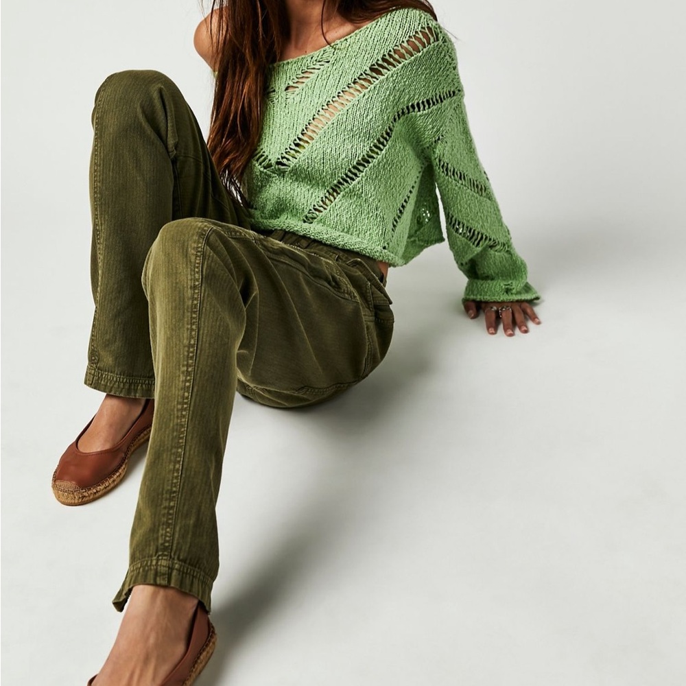 Free People “Hayley” Sweater - Spring Dew